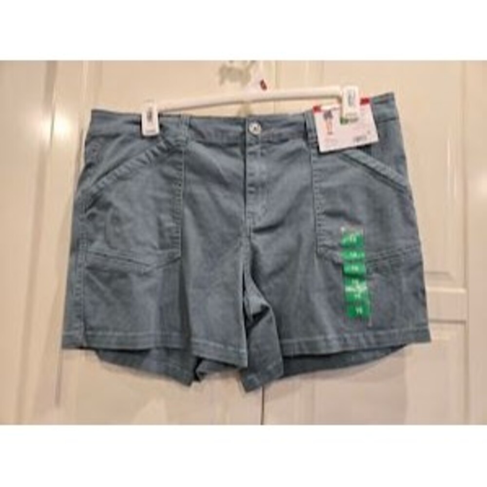 Union Bay Utility Shorts - Coastline Teal - Womens size 18  - NEW